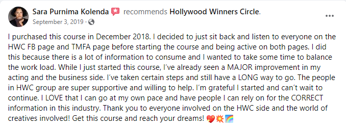 Sara Purnima Kolenda recommends Hollywood Winners Circle