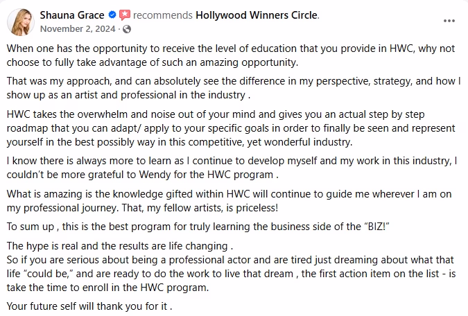 Shauna Grace recommends Hollywood Winners Circle